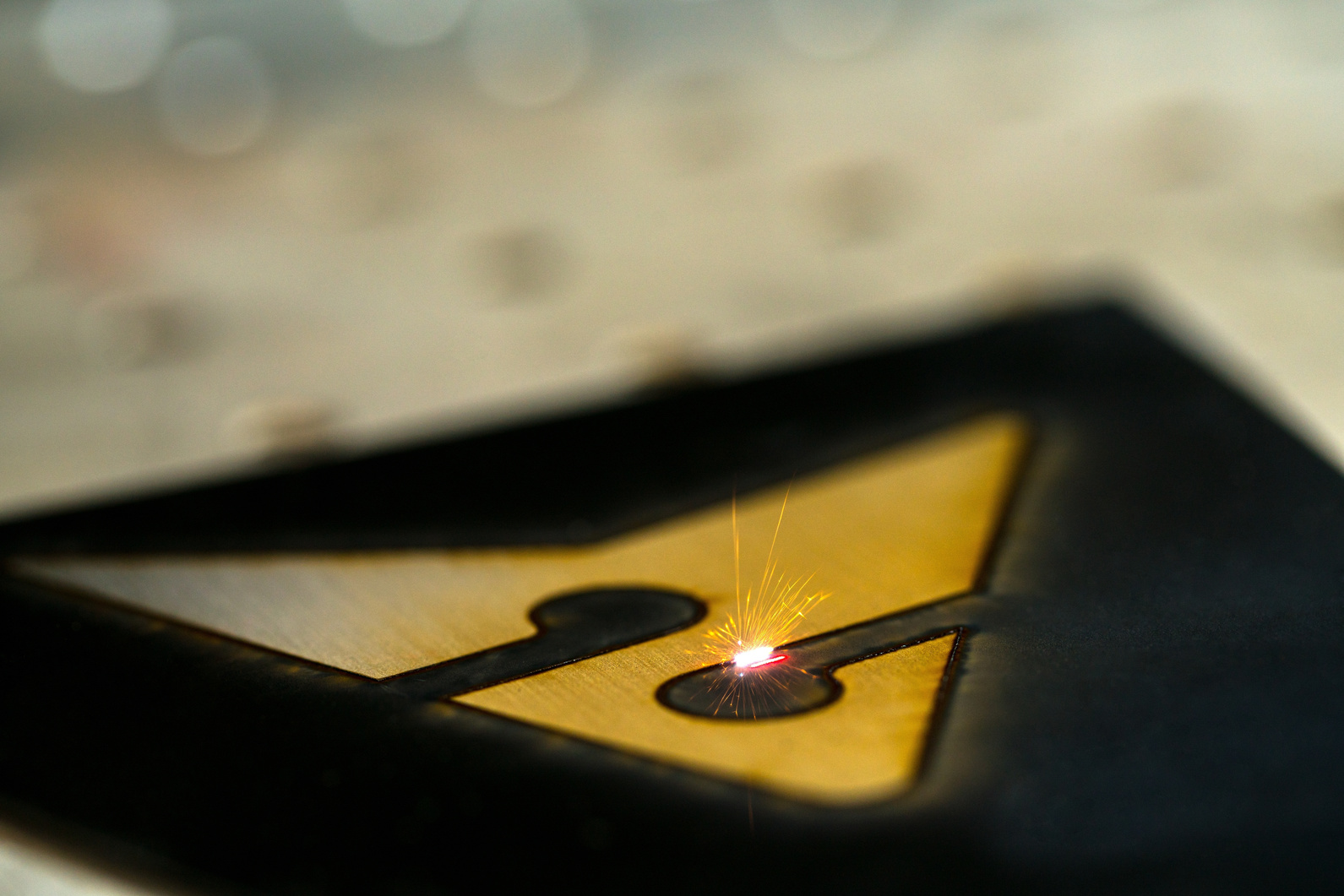 Laser cutter engraving ornament